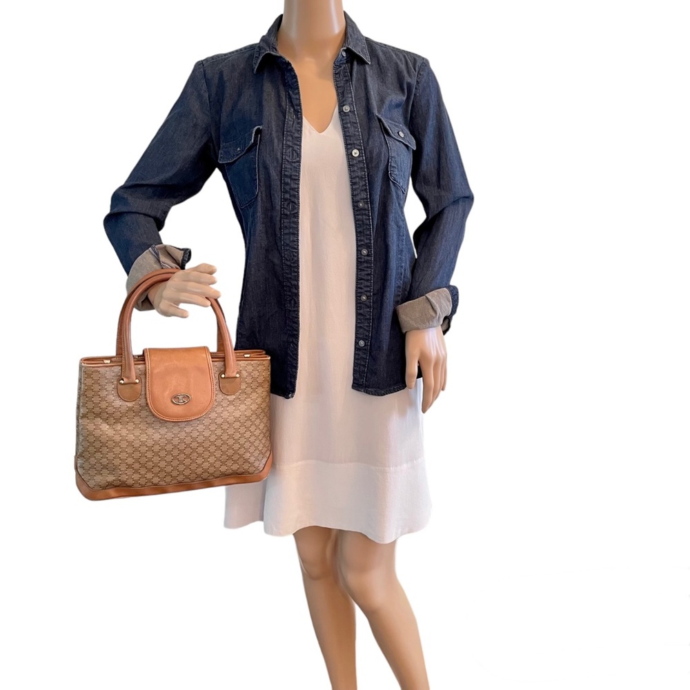 Celine Macadam Vintage Brown/Beige Bag - Picture 4 of 16